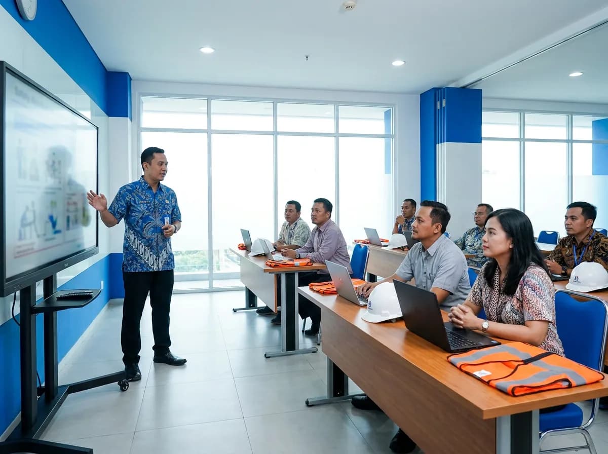 Kelas pelatihan K3 dengan peserta dari berbagai perusahaan